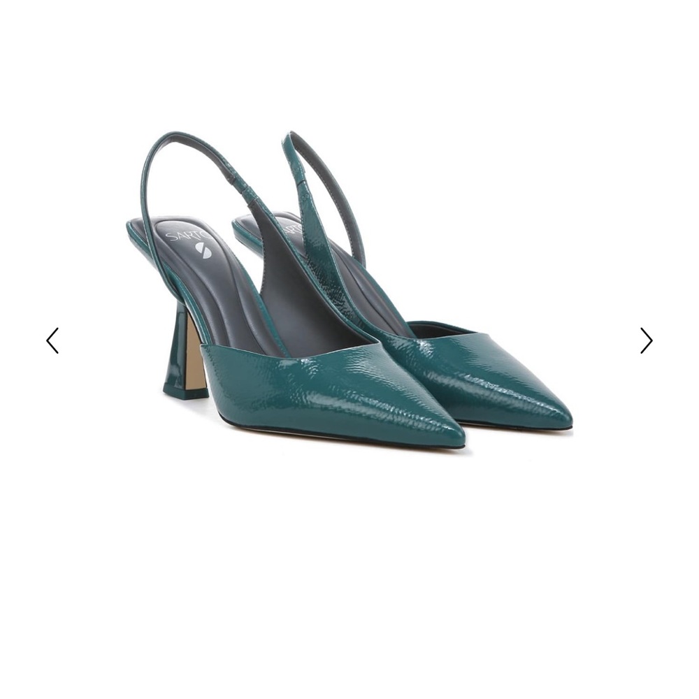 Franco Sarto Arina Teal Blue Heels 7.5